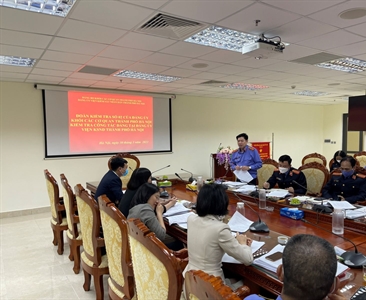 Đoàn kiểm tra số 02 của Đảng uỷ Khối các cơ quan thành phố Hà Nội làm việc...